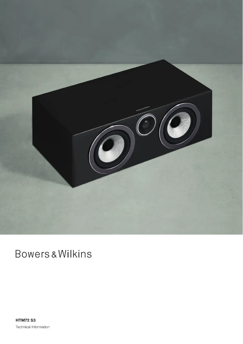Page 1 de la notice Fiche technique Bowers & Wilkins HTM72 S3