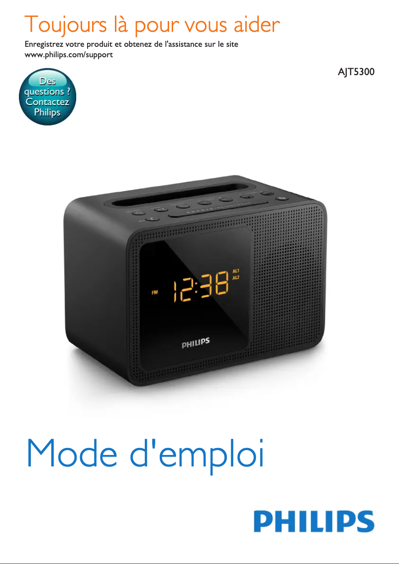 Page 1 of the manual User Manual Philips AJT5300