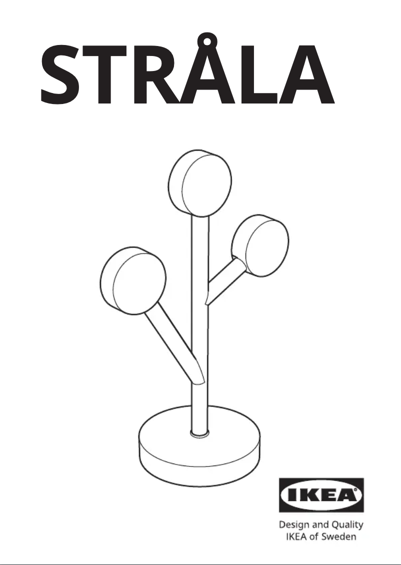 Page 1 de la notice Manuel utilisateur Ikea STRÅLA 405.628.47