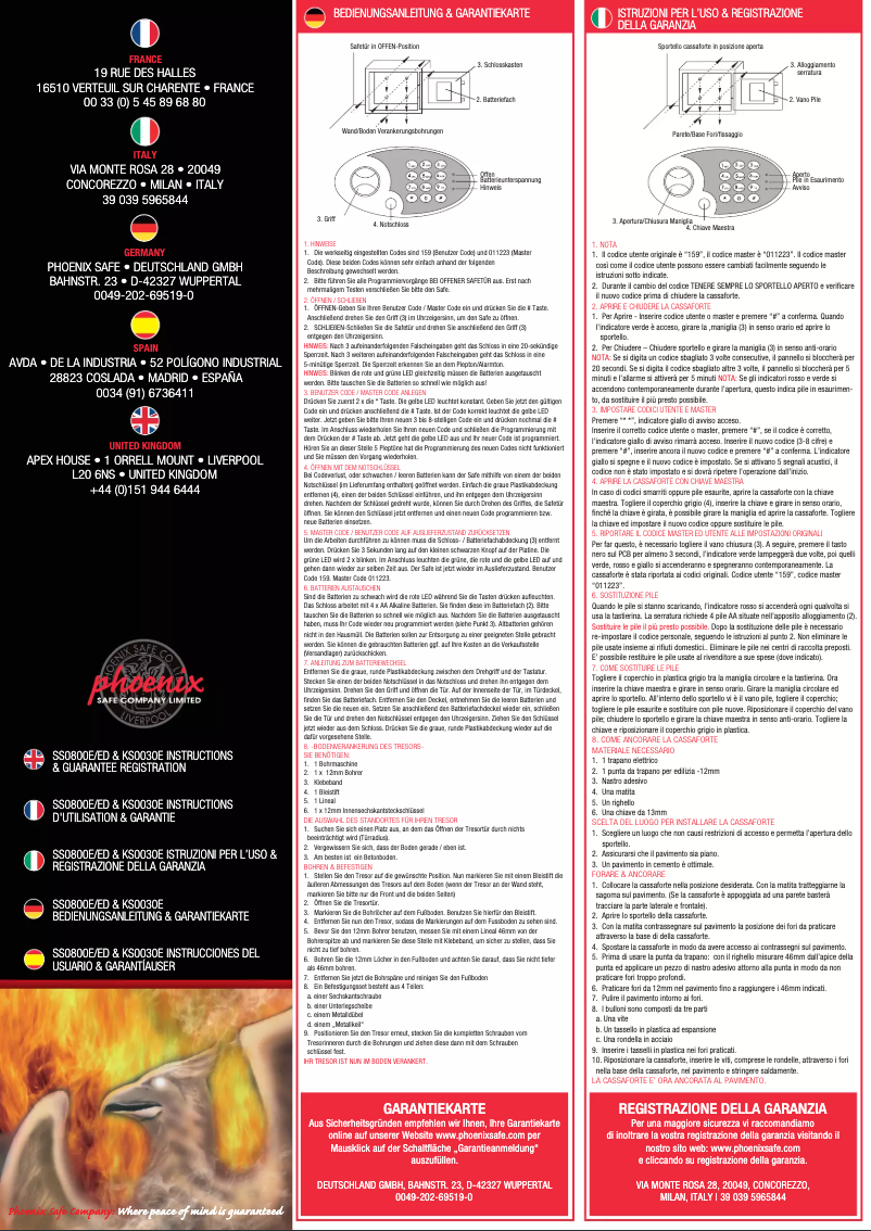 Page 1 de la notice Manuel utilisateur Phoenix Vela SS0805E