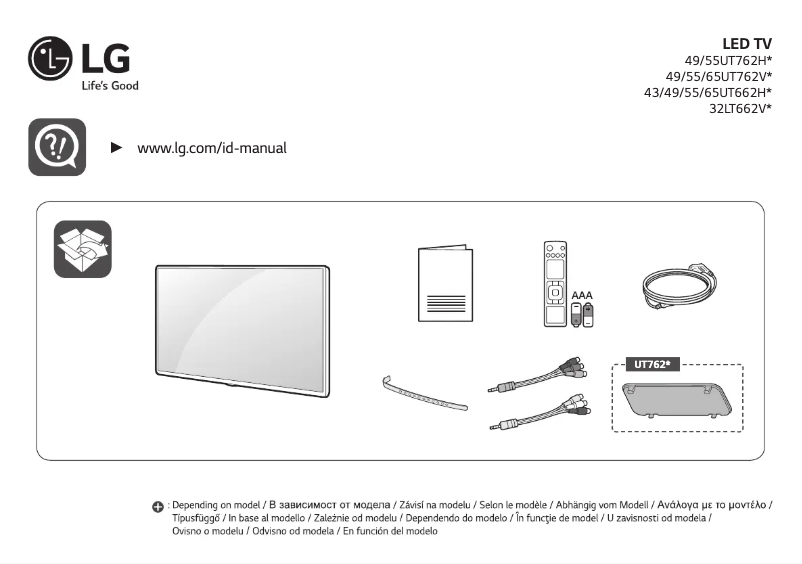 Page 1 de la notice Manuel utilisateur LG 65UT762V0ZC