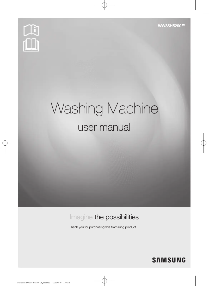 Page 1 de la notice Manuel utilisateur Samsung EcoBubble WW85H5290EW