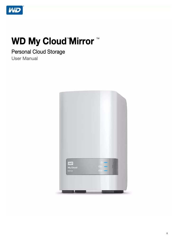 Página 1 del manual Manual de usuario Western Digital My Cloud Mirror WDBWVZ0080JWT