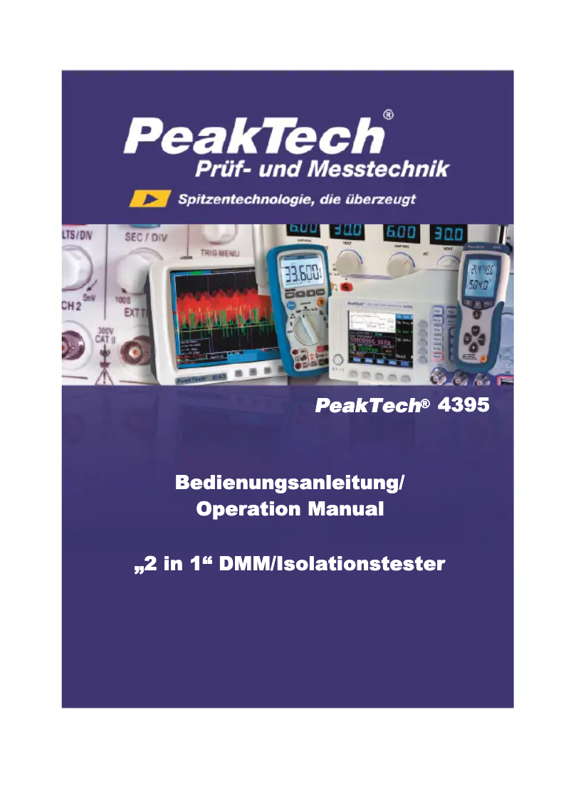 Página 1 del manual Manual de usuario PeakTech 4395
