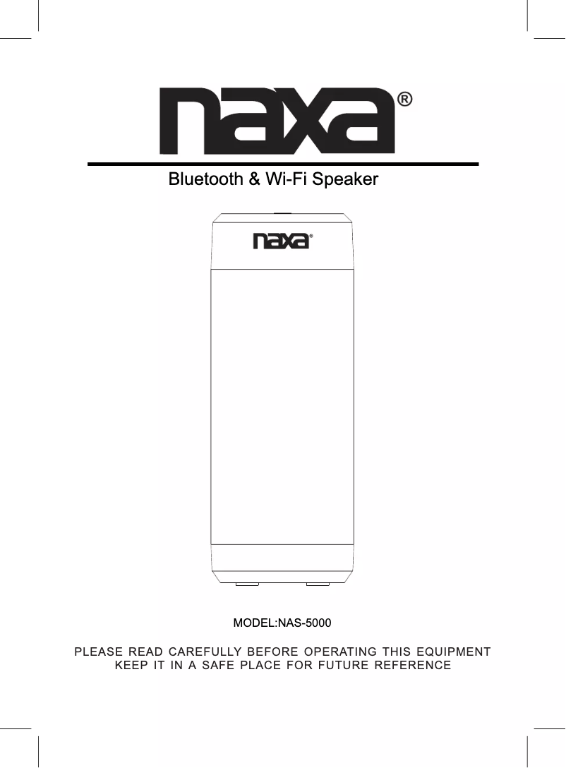 Page 1 de la notice Manuel utilisateur Naxa NAS-5000