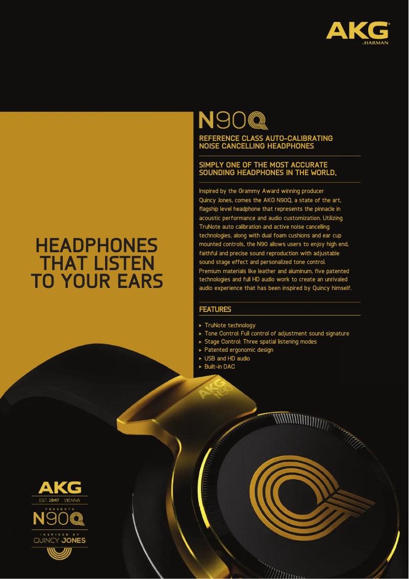 Page 1 de la notice Fiche technique AKG N90Q