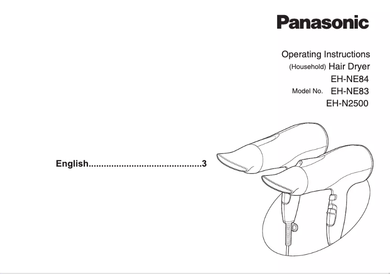 Página 1 del manual Manual de usuario Panasonic EH-NE84