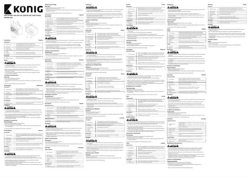 Page 1 de la notice Manuel utilisateur Konig HAV-TR1000