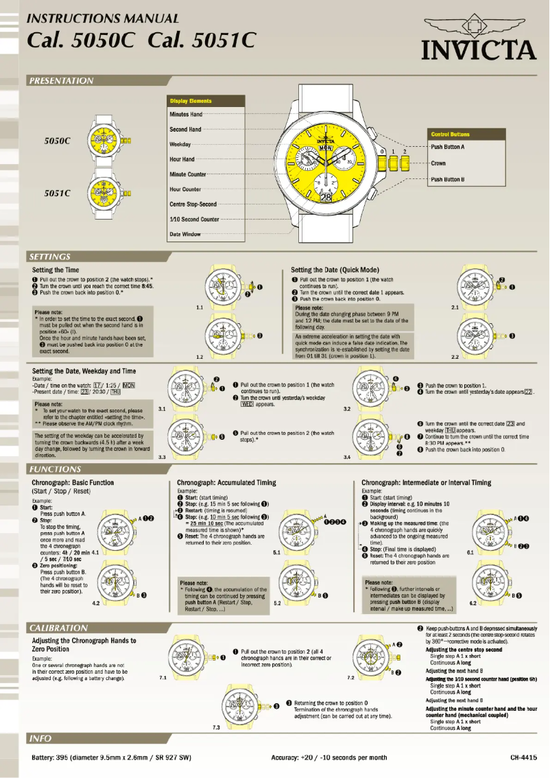 Página 1 del manual Manual de usuario Invicta Reserve 29544