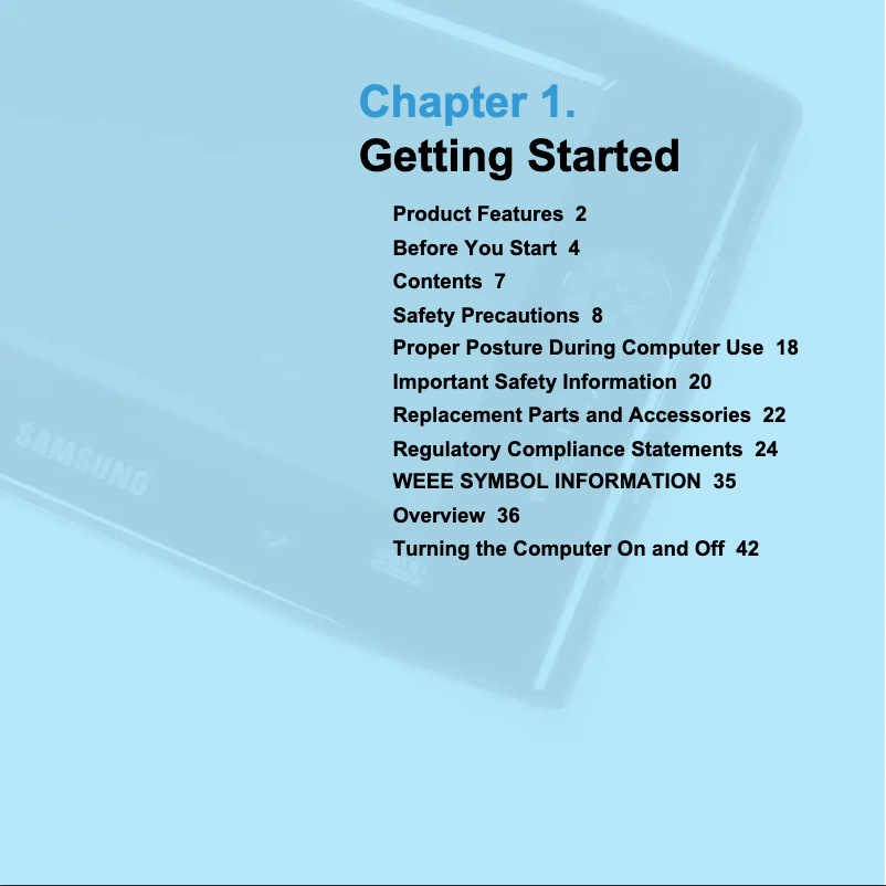 Página 1 del manual Manual de usuario Samsung NP-Q1