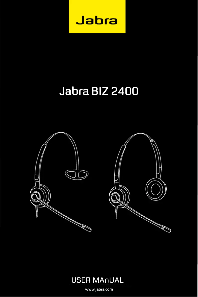 Page 1 de la notice Manuel utilisateur Jabra Biz 2400 II USB