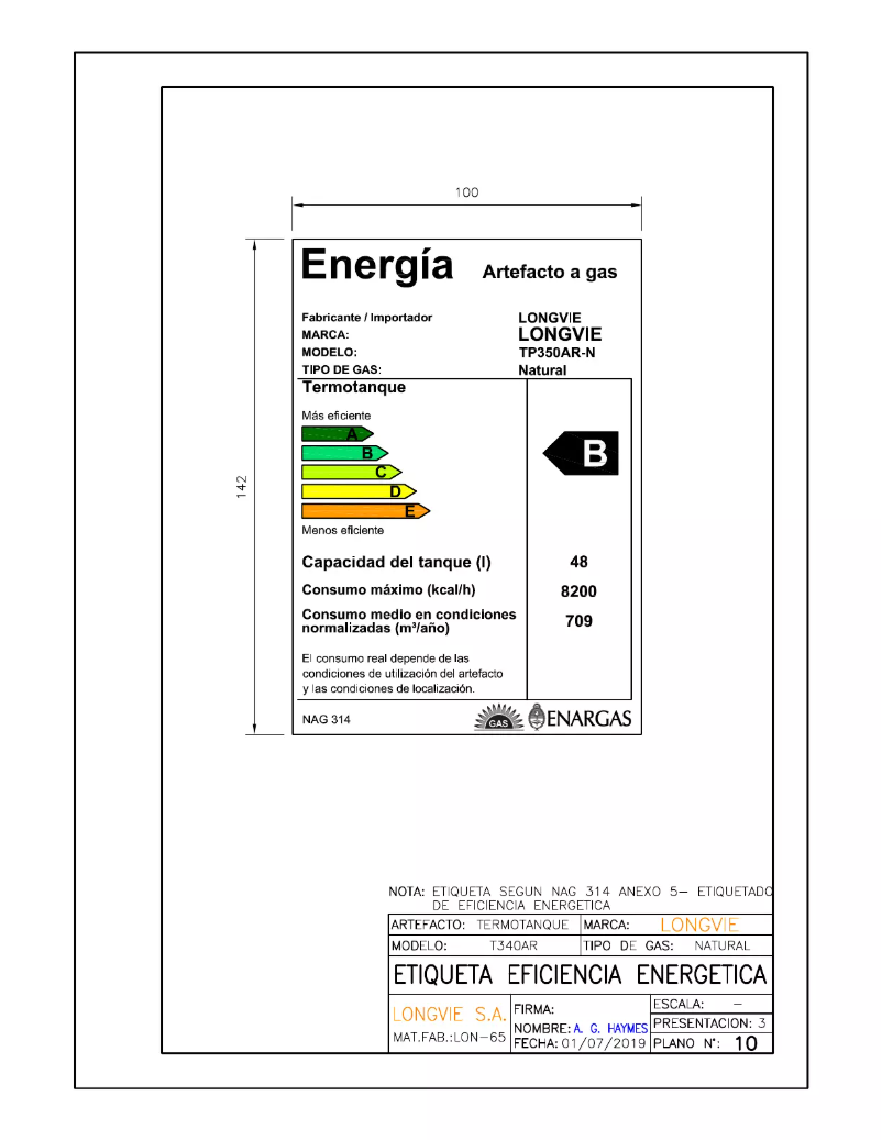 Page 1 de la notice Manuel utilisateur Longvie TP350AR