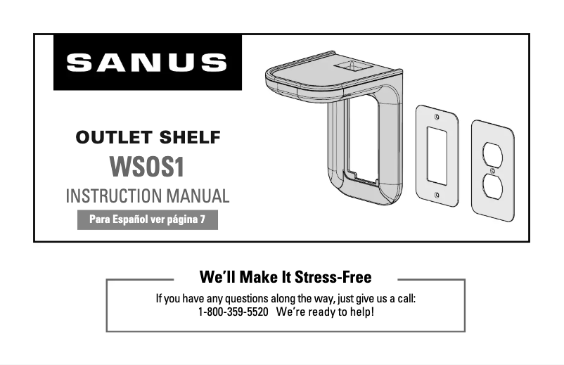 Page 1 de la notice Manuel utilisateur Sanus WSOS1