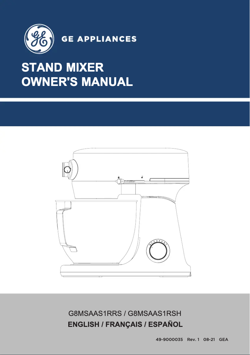 Page 1 de la notice Manuel utilisateur GE G8MSAAS1RSH