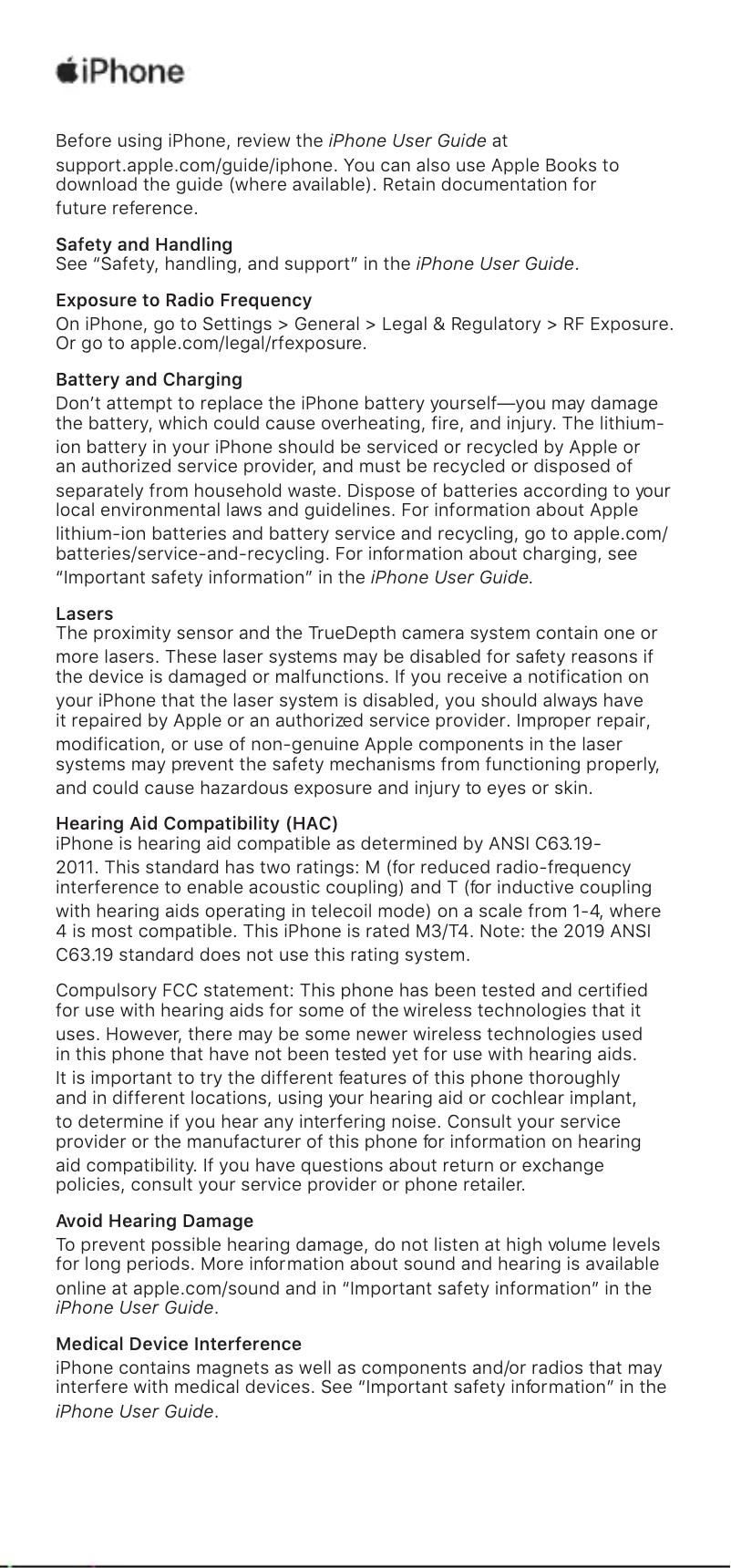 Page 1 de la notice Manuel utilisateur Apple iPhone 11 Pro