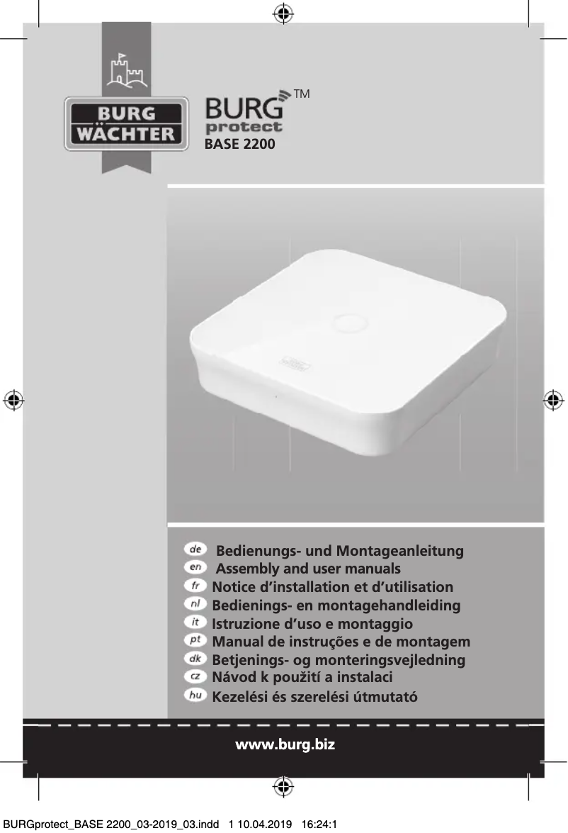 Página 1 del manual Manual de usuario Burg Wächter SET 2210