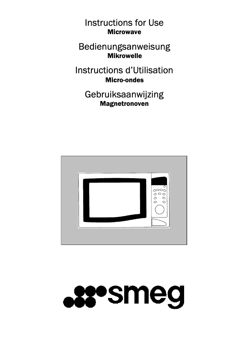 Página 1 del manual Manual de usuario Smeg ME203FX