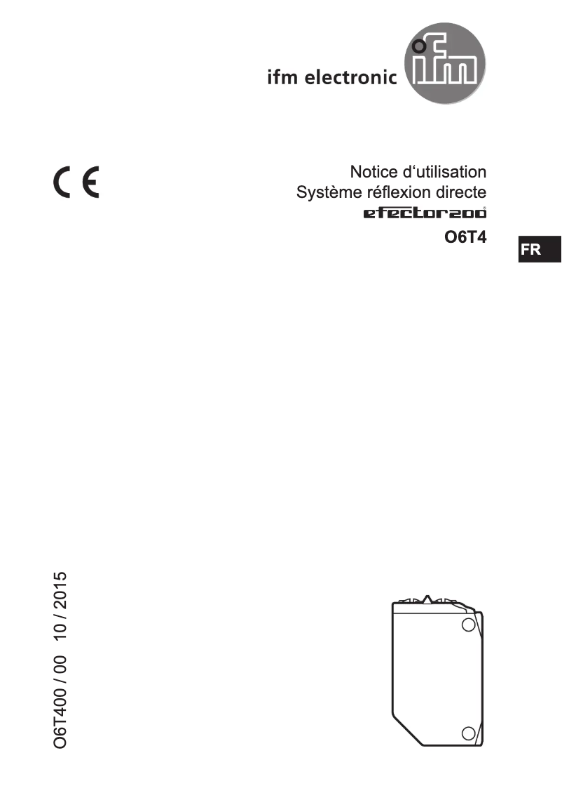 Page 1 de la notice Manuel utilisateur IFM O6T404