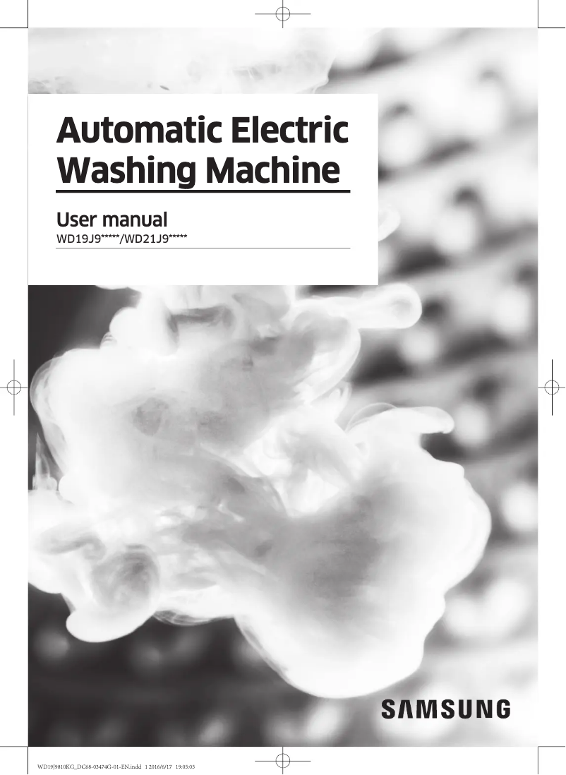 Page 1 de la notice Manuel utilisateur Samsung WD21J9810KP