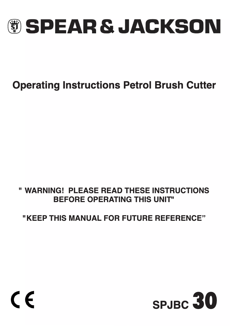 Page 1 de la notice Manuel utilisateur Spear & Jackson SPJBC 30