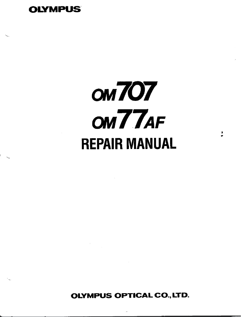 Page 1 de la notice Manuel utilisateur Olympus OM707