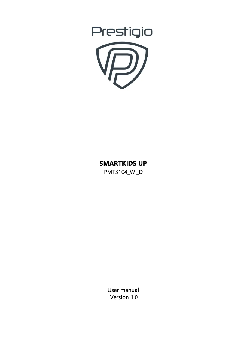 Page 1 de la notice Manuel utilisateur Prestigio SmartKids Up