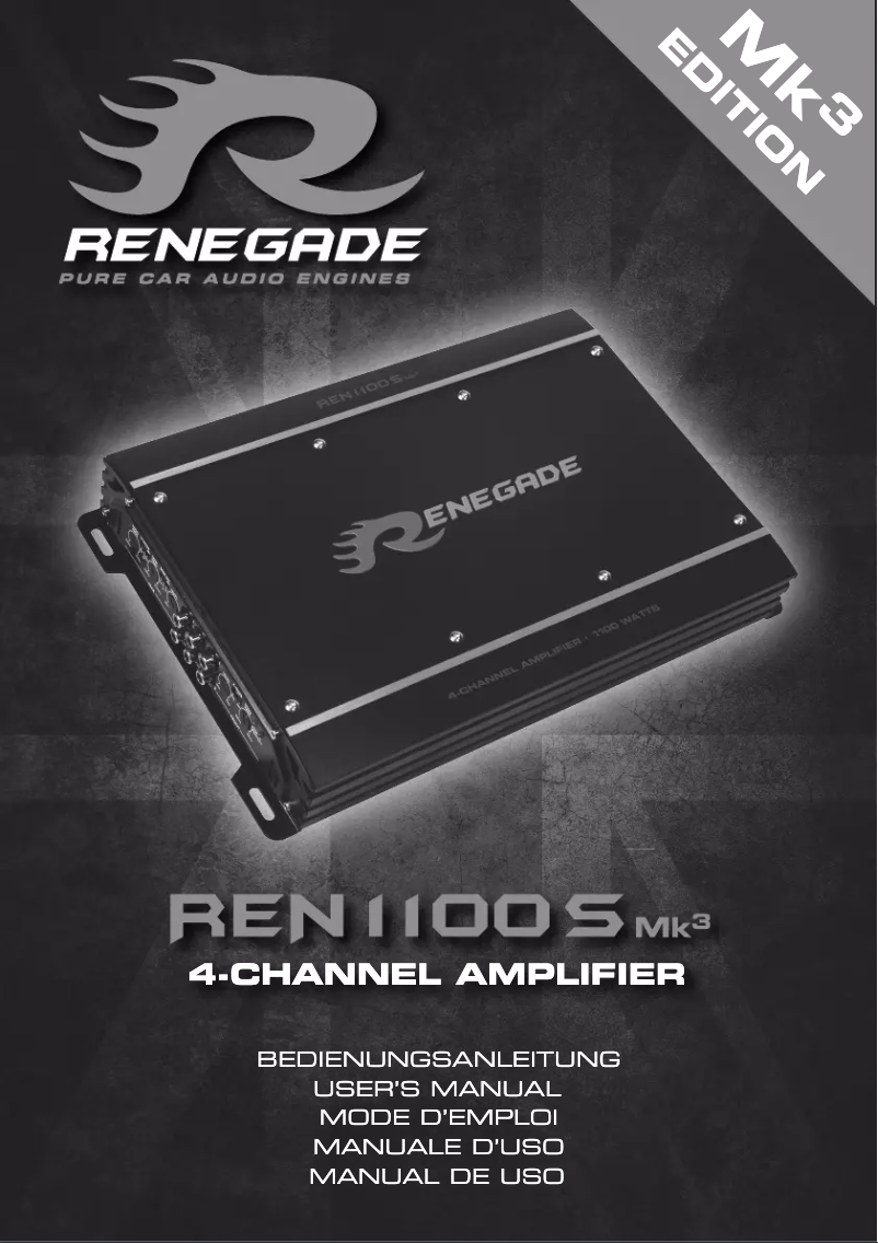 Page 1 de la notice Manuel utilisateur Renegade REN 1100 SMK3