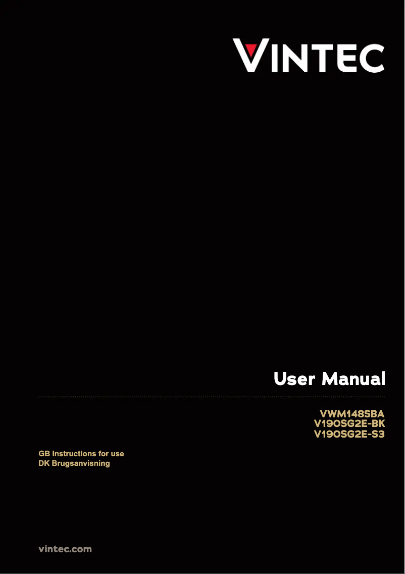 Página 1 del manual Manual de usuario Vintec VWM148SBA-L