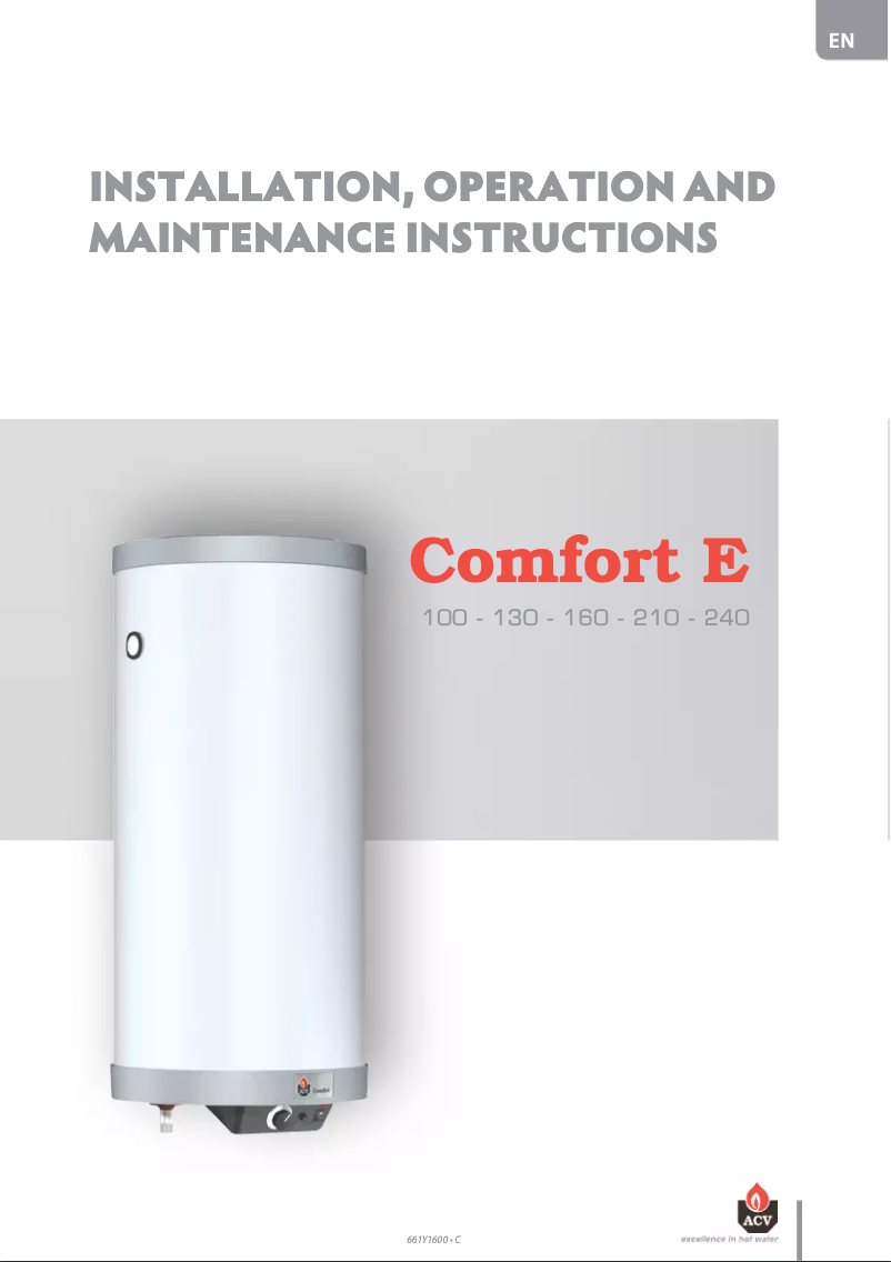 Página 1 del manual Manual de usuario ACV Comfort E