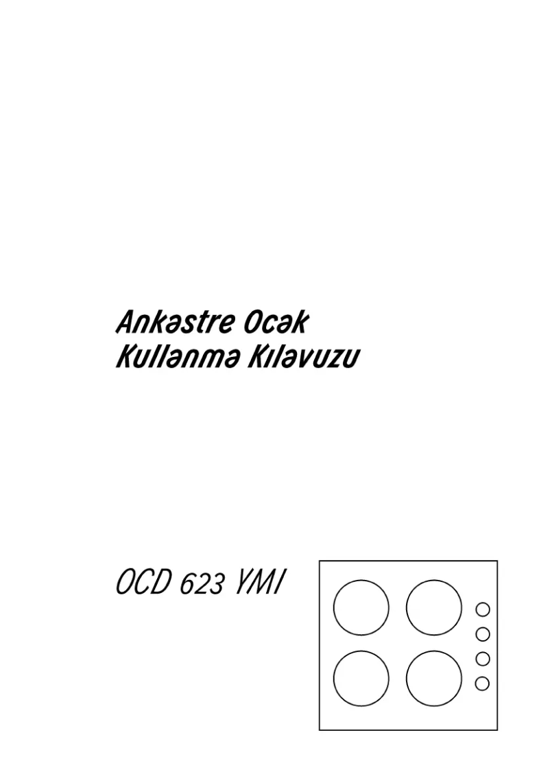 Page 1 de la notice Manuel utilisateur Arçelik OCD 623 YMI