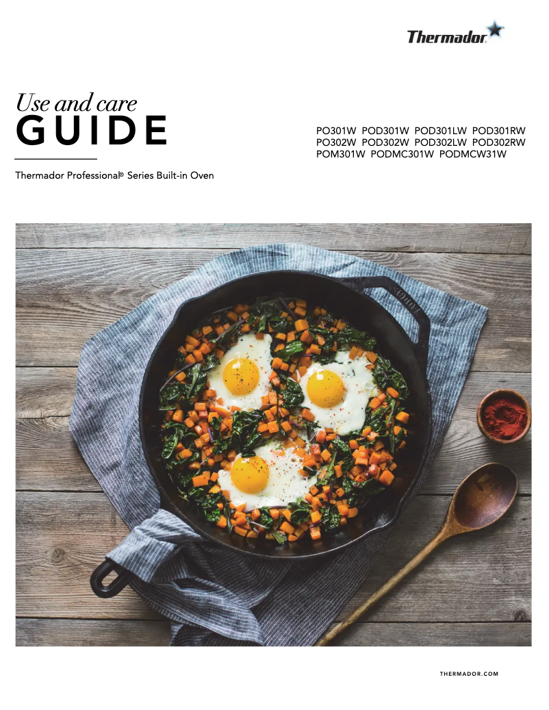Page 1 de la notice Manuel d'utilisation et d'entretien Thermador PODMC301W