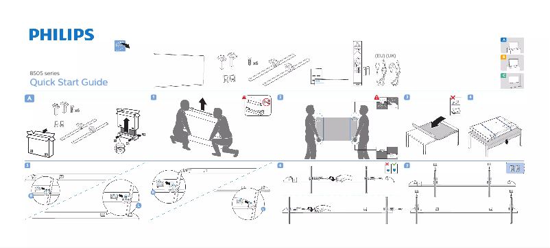 Page n°1 - Guide de démarrage rapide Philips 75PUS8505
