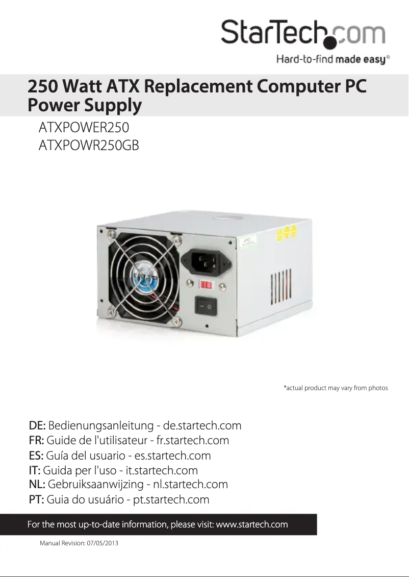 Página 1 del manual Manual de usuario StarTech.com ATXPOWER250