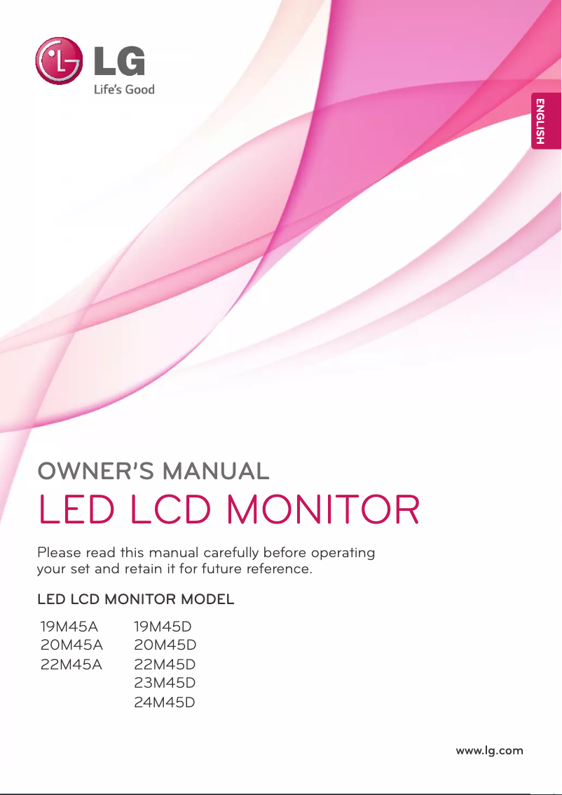 Page 1 of the manual User Manual LG 20M45A-B