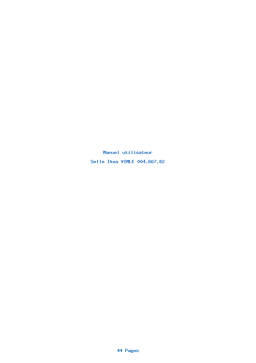 Page 1 de la notice Manuel utilisateur Ikea VIMLE 004.667.82