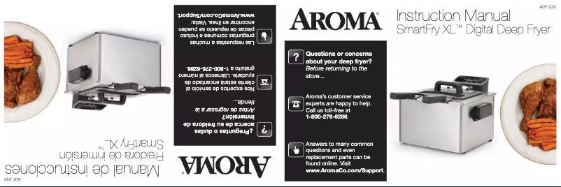 Page 1 de la notice Manuel utilisateur Aroma SmartFry XL