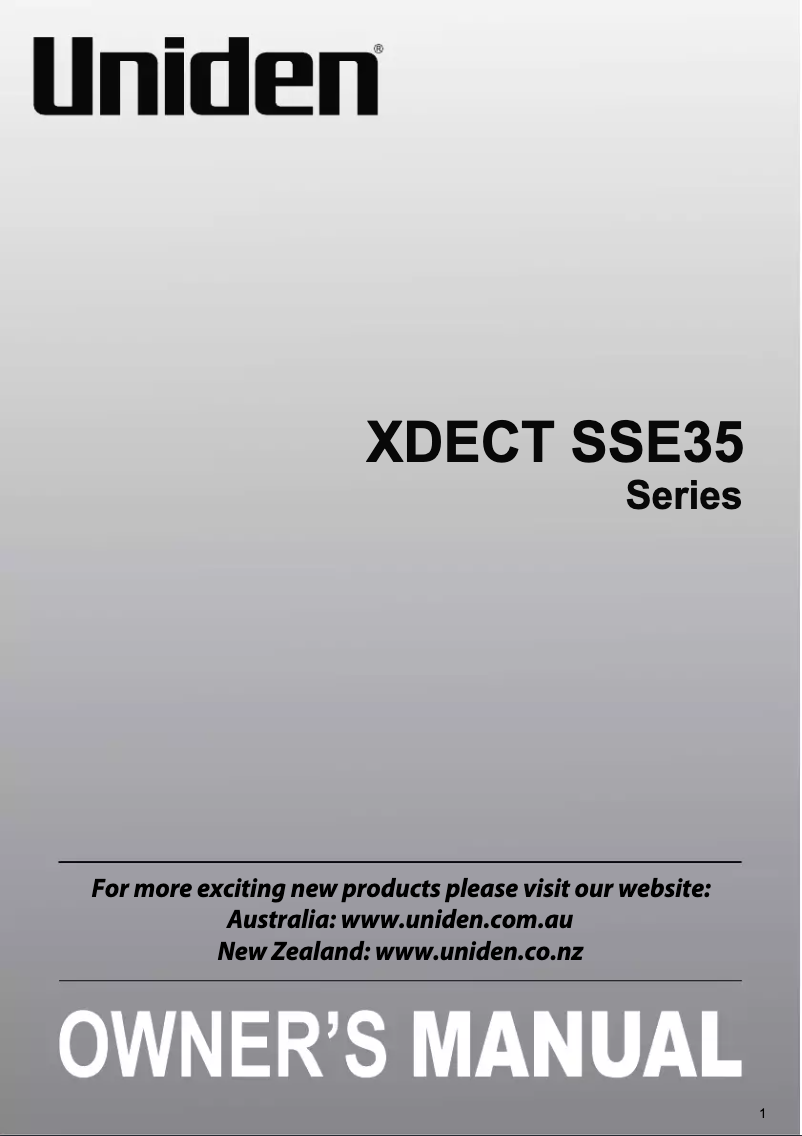 First page image of the manual for SS E35